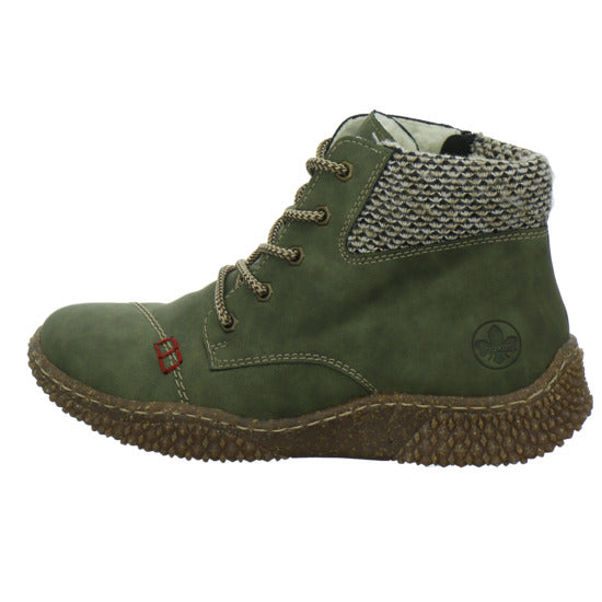 Rieker Winterstiefel warm gefüttert oliv - 360° Ansicht