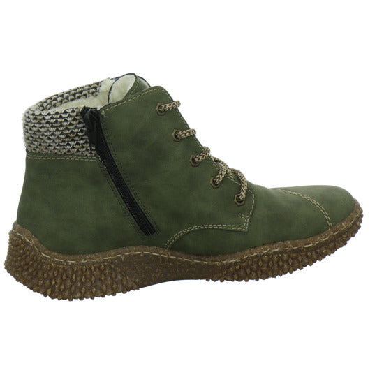 Rieker Winterstiefel warm gefüttert oliv - 360° Ansicht