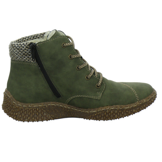 Rieker Winterstiefel warm gefüttert oliv - 360° Ansicht