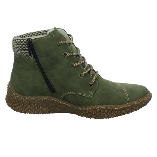 Rieker Winterstiefel warm gefüttert oliv - 360° Ansicht