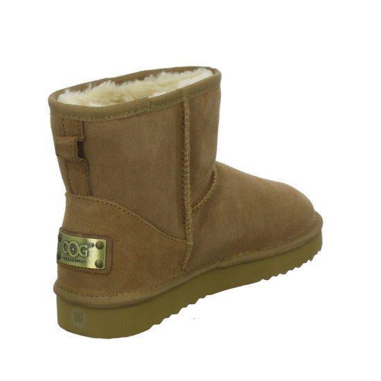OOG 3klein+4groß Winterstiefel warm gefüttert Mittelbraun - 360° Ansicht