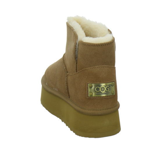 OOG Winterstiefel warm gefüttert Mittelbraun - 360° Ansicht