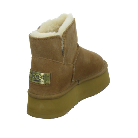 OOG Winterstiefel warm gefüttert Mittelbraun - 360° Ansicht