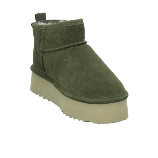 Axelda AB Milano Winterstiefel warm gefüttert oliv - 360° Ansicht