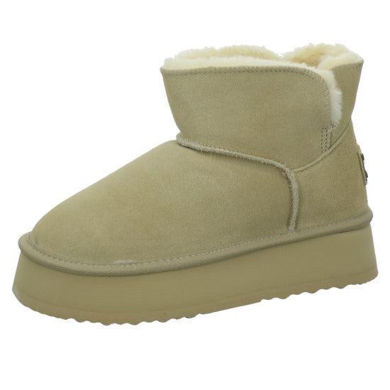OOG Winterstiefel warm gefüttert Beige - 360° Ansicht