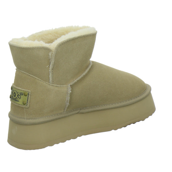 OOG Winterstiefel warm gefüttert Beige - 360° Ansicht