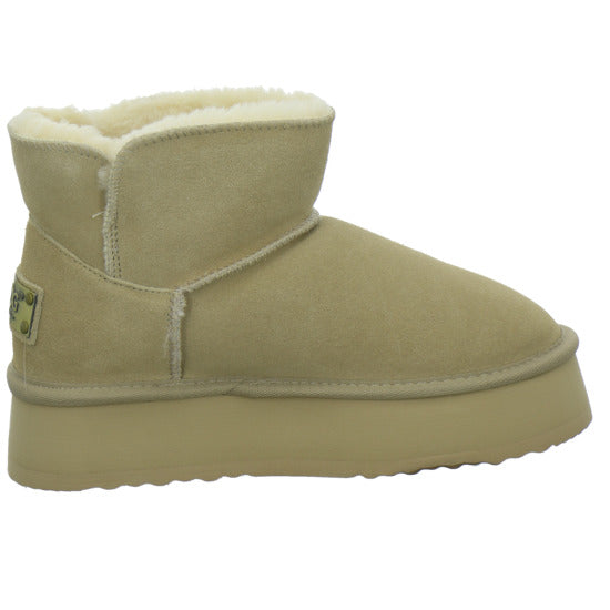 OOG Winterstiefel warm gefüttert Beige - 360° Ansicht