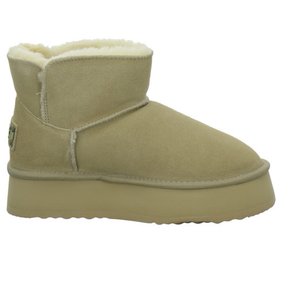 OOG Winterstiefel warm gefüttert Beige - 360° Ansicht