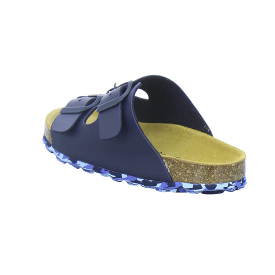 Longo Pantoletten Unisex - Kinder Tieffußbett Dunkelblau