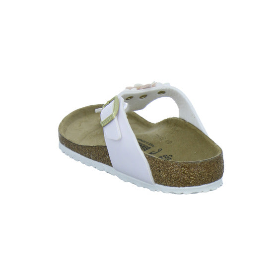 Birkenstock Pantoletten Unisex - Kinder Gizeh Flowers Kids Weiß