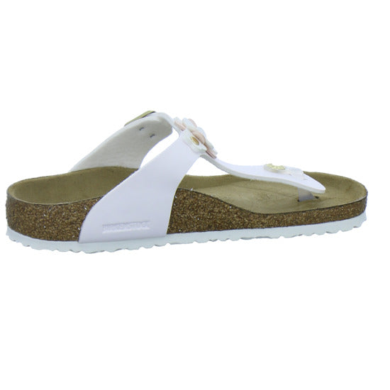 Birkenstock Pantoletten Unisex - Kinder Gizeh Flowers Kids Weiß