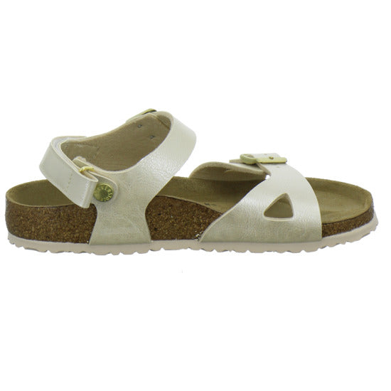 Birkenstock Rio Sandalen Beige - 360° Ansicht