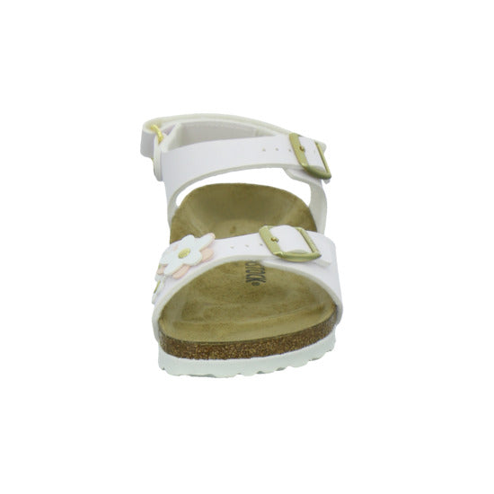 Birkenstock Sandalen Mädchen Rio Plain Flowers Weiß