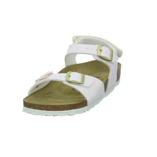 Birkenstock Sandalen Mädchen Rio Plain Flowers Weiß