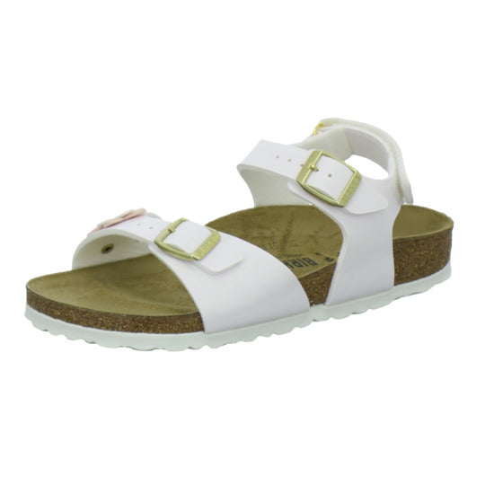 Birkenstock Sandalen Mädchen Rio Plain Flowers Weiß