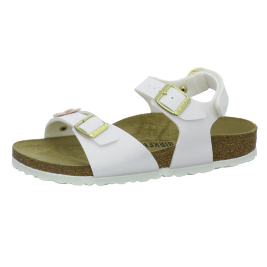 Birkenstock Sandalen Mädchen Rio Plain Flowers Weiß