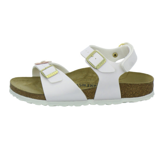 Birkenstock Sandalen Mädchen Rio Plain Flowers Weiß