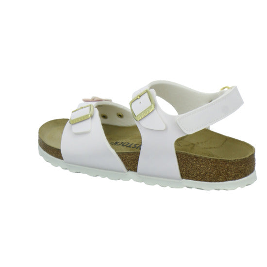 Birkenstock Sandalen Mädchen Rio Plain Flowers Weiß