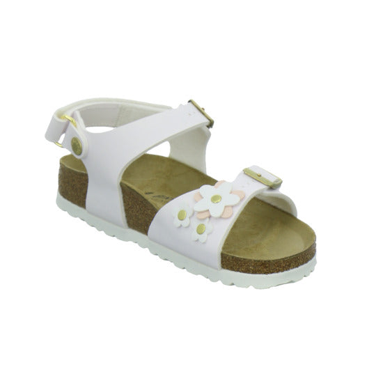 Birkenstock Sandalen Mädchen Rio Plain Flowers Weiß