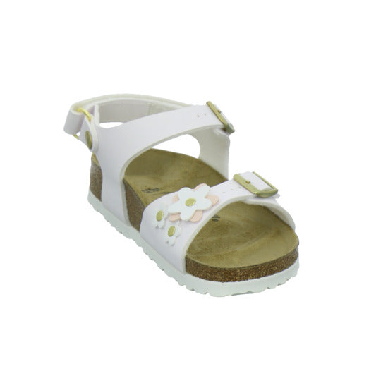 Birkenstock Sandalen Mädchen Rio Plain Flowers Weiß