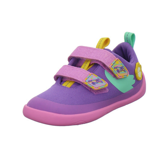 Affenzahn Baumwolle Lucky Halbschuhe Violett - 360° Ansicht