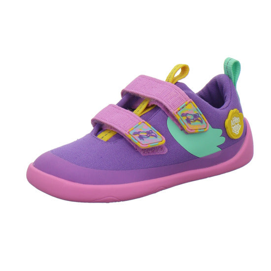 Affenzahn Baumwolle Lucky Halbschuhe Violett - 360° Ansicht