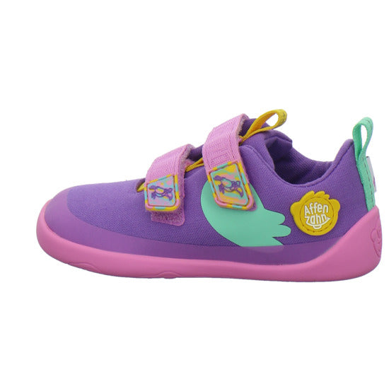 Affenzahn Baumwolle Lucky Halbschuhe Violett - 360° Ansicht