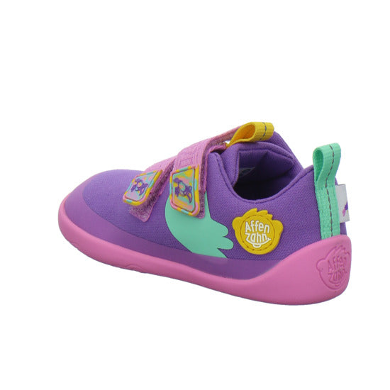 Affenzahn Baumwolle Lucky Halbschuhe Violett - 360° Ansicht