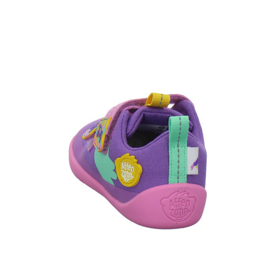 Affenzahn Baumwolle Lucky Halbschuhe Violett - 360° Ansicht