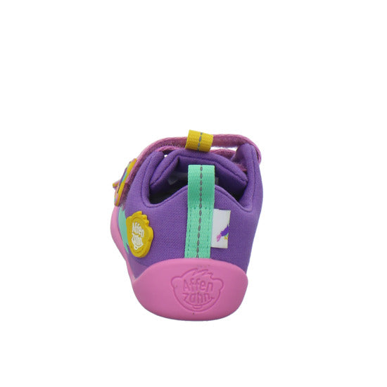 Affenzahn Baumwolle Lucky Halbschuhe Violett - 360° Ansicht