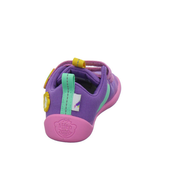 Affenzahn Baumwolle Lucky Halbschuhe Violett - 360° Ansicht