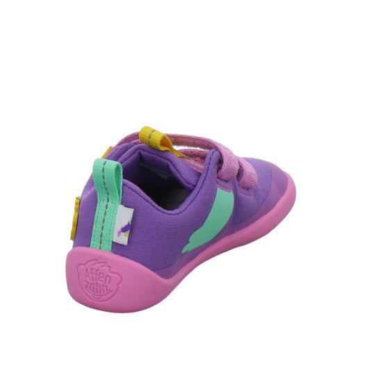Affenzahn Baumwolle Lucky Halbschuhe Violett - 360° Ansicht