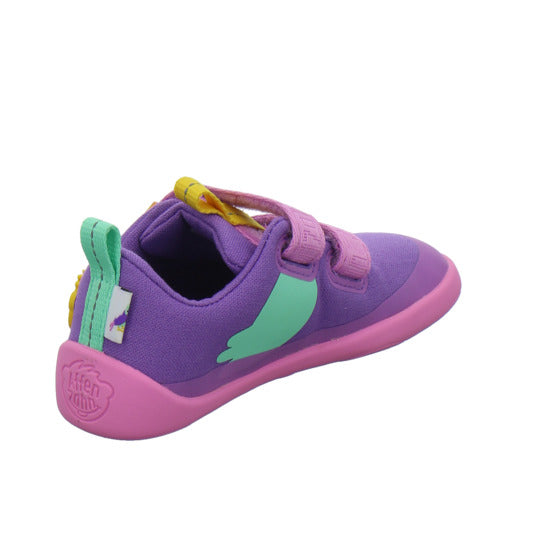Affenzahn Baumwolle Lucky Halbschuhe Violett - 360° Ansicht