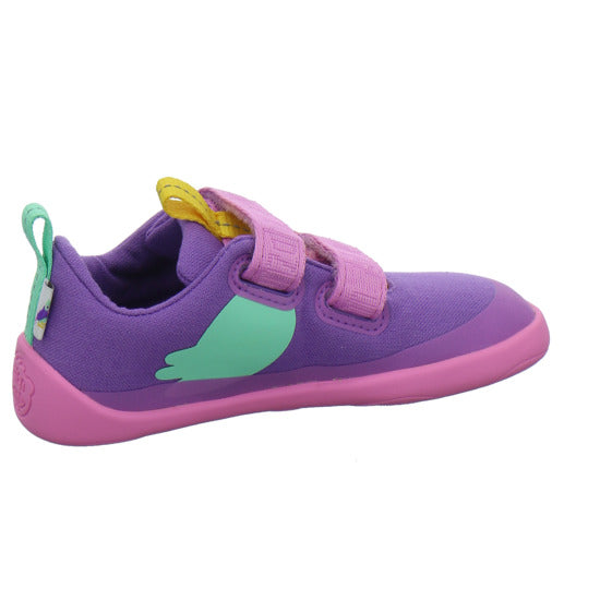 Affenzahn Baumwolle Lucky Halbschuhe Violett - 360° Ansicht