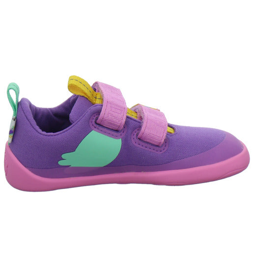 Affenzahn Baumwolle Lucky Halbschuhe Violett - 360° Ansicht