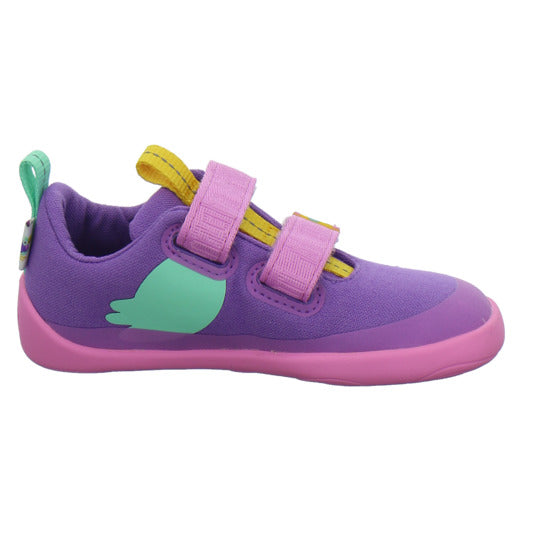 Affenzahn Baumwolle Lucky Halbschuhe Violett - 360° Ansicht