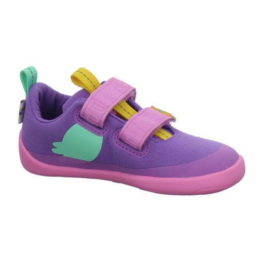 Affenzahn Baumwolle Lucky Halbschuhe Violett - 360° Ansicht