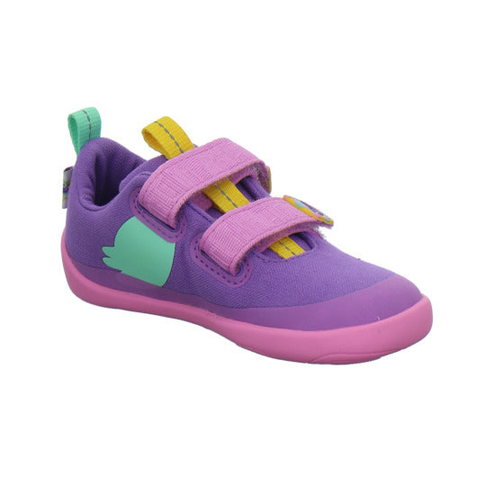 Affenzahn Baumwolle Lucky Halbschuhe Violett - 360° Ansicht