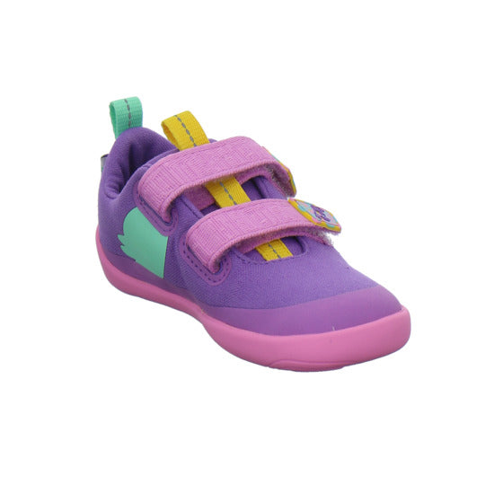 Affenzahn Baumwolle Lucky Halbschuhe Violett - 360° Ansicht