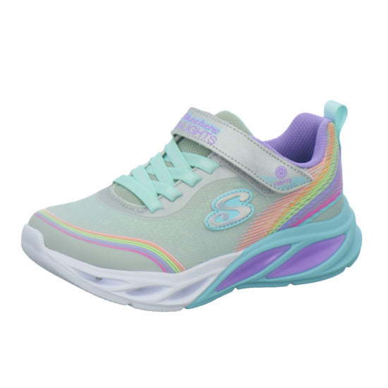 Skechers Halbschuhe Mädchen COSMIC GLOW RAINBOW BEAM Weiß-kombi