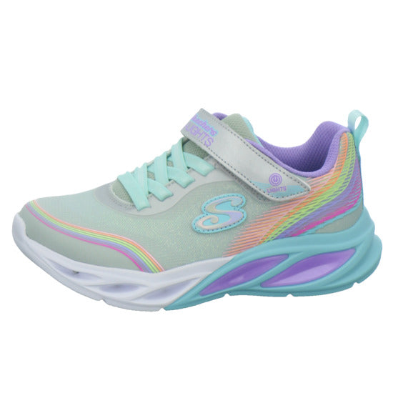 Skechers Halbschuhe Mädchen COSMIC GLOW RAINBOW BEAM Weiß-kombi
