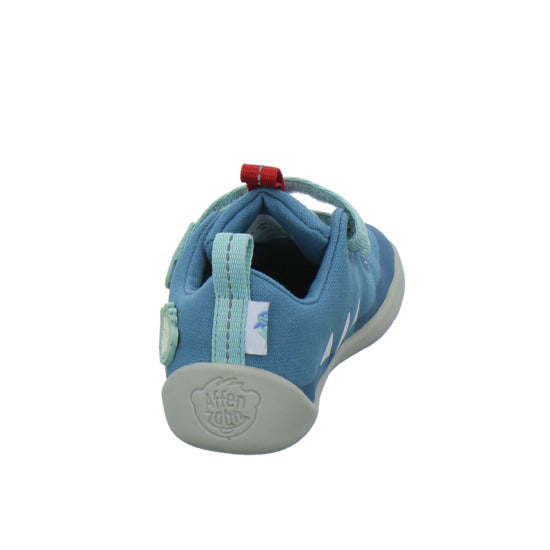Affenzahn Baumwolle Lucky Halbschuhe Denim - 360° Ansicht