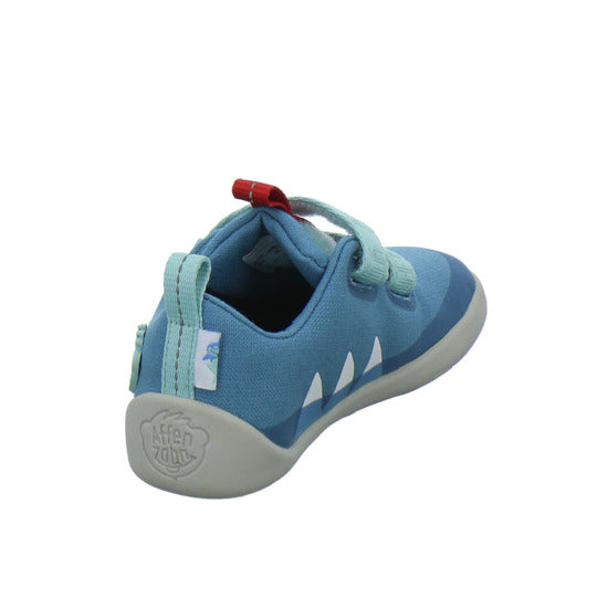 Affenzahn Baumwolle Lucky Halbschuhe Denim - 360° Ansicht