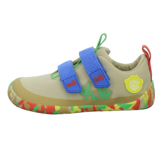 Affenzahn Halbschuhe Jungen Baumwolle Lucky Beige-kombi