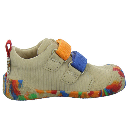 Affenzahn Leder Walky Stiefel ungefüttert Beige-kombi - 360° Ansicht
