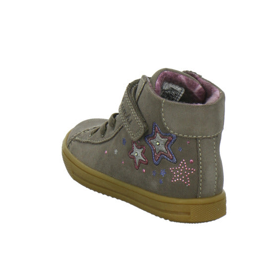 Lurchi Stiefel ungefüttert Mädchen Star Blinker taupe