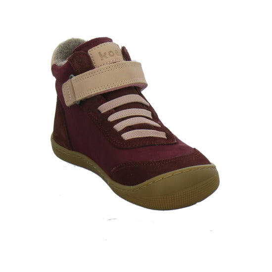 Koel Stiefel ungefüttert Mädchen Barefoot Tex Bordeaux