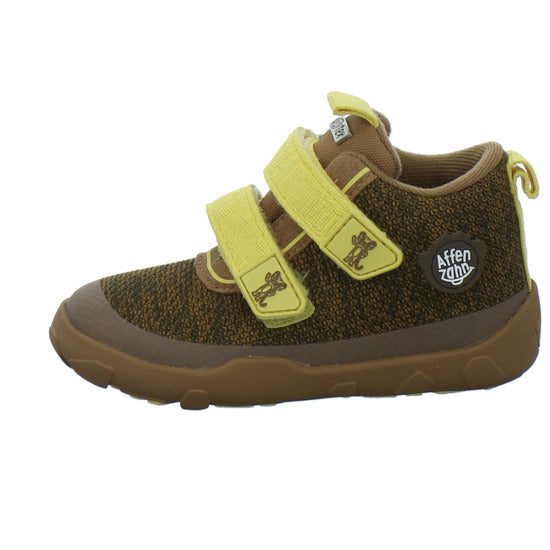 Affenzahn Stiefel ungefüttert Jungen Knit Happy Braun-kombi
