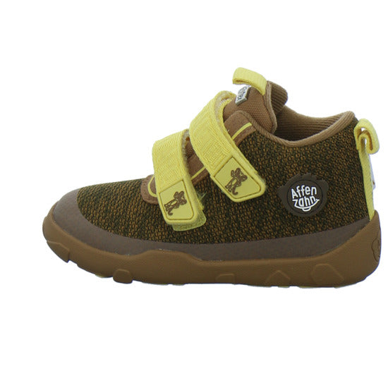 Affenzahn Stiefel ungefüttert Jungen Knit Happy Braun-kombi