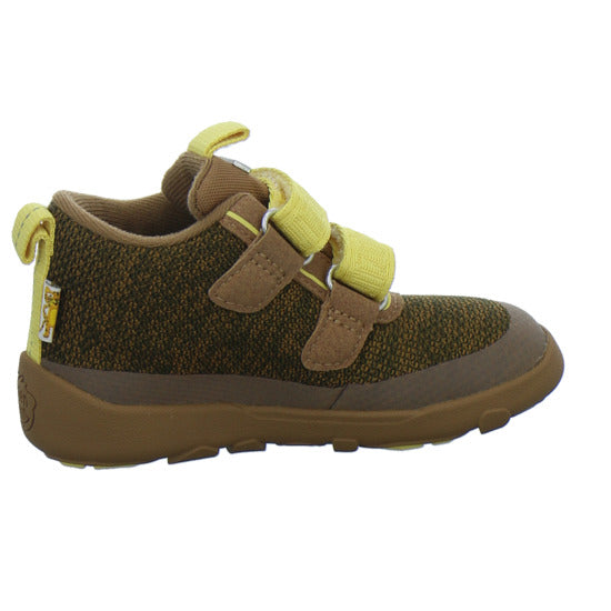 Affenzahn Stiefel ungefüttert Jungen Knit Happy Braun-kombi
